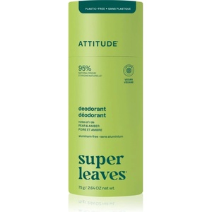 ATTITUDE Super Leaves Natural Deodorant дезодорант стик без алуминий Pear & Amber 75 гр