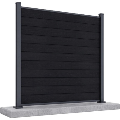 Gutroof záhradný plot pre tvrdý podklad URBAN 192,8 x 180 cm antracitová 009647