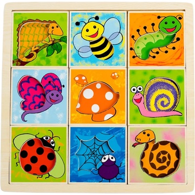 Pino Дървен пъзел Pino - Нареди шарките и формите (5476)