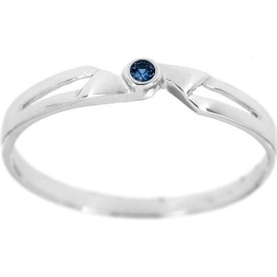 Zlatnictví U Kostela Dámský prsten s modrým kamínkem 1178bm