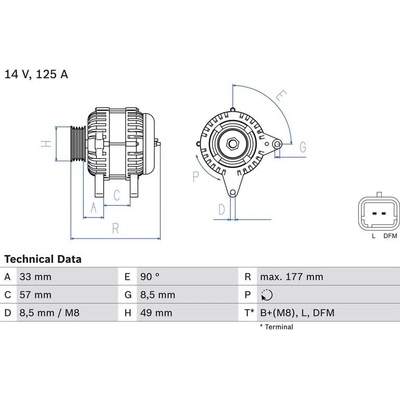 BOSCH 0 986 080 270 generátor (0986080270)