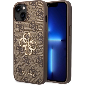 Image 1 of GUESS Калъф GUESS, PU 4G Metal Logo за iPhone 14, GUHCP14S4GMGBR, Кафяв (GUHCP14S4GMGBR)