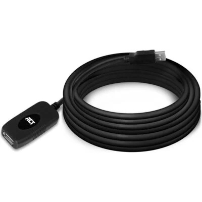 ACT Кабел ACT AC6005, USB-A мъжко - женско, 5.0 м, 480 Mbps, Черен (EWENT-ACT-CAB-AC6005)