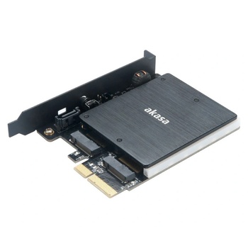 Akasa SSD монтажна рамка Akasa M. 2 PCIe и M. 2 SATA SSD адаптер RGB LED (AK-PCCM2P-03) (AK-PCCM2P-03)