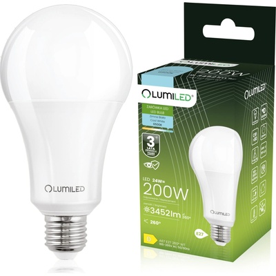 Lumiled LED žiarovka E27 A95 24W = 200W 3452lm 6500K Cold 260°