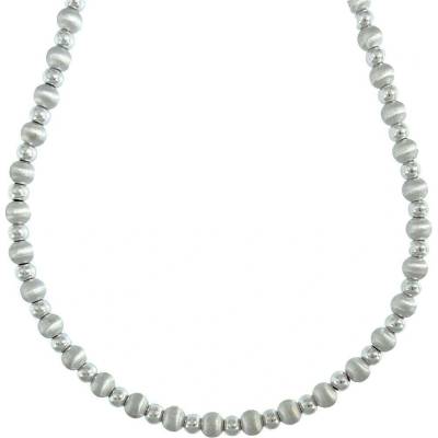 InfinitySilver Strieborný náhrdelník so satinovanými guľôčkami 58001446