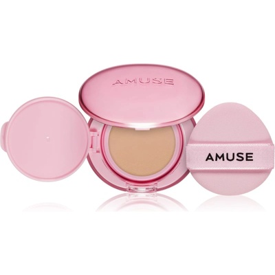 AMUSE Dew Power Vegan Cushion дълготраен грим в гъбичка за освежаване и изглаждане на кожата цвят 02 Healthy 15 гр