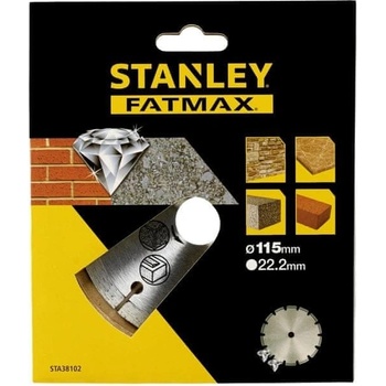 Stanley Diamantový kotúč segmentový na betón/tehly 115 × 22,2 mm (STA38102-XJ)