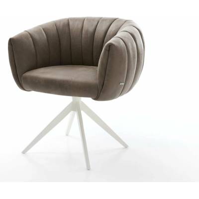 Delife Jada-Flex mikrovlákno taupe vintage křížová podnož široká černá taštičkové pružiny
