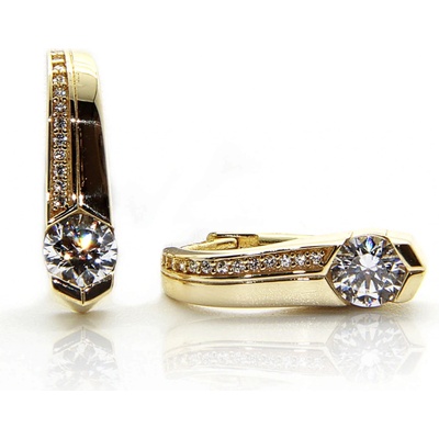 Jan Kos jewellery zlaté náušnice s bílým kamenem 59626374