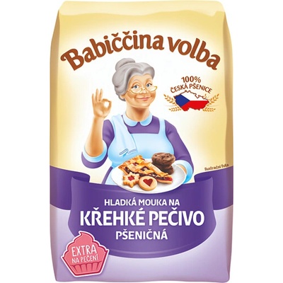 Babiččina Volba Hladká mouka na křehké pečivo pšeničná 1 kg