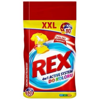 Rex koncentrovaný prášek 4v1 Active system na praní barevného prádla 6 kg