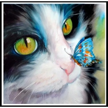 Image 1 of Коте и пеперуда 15/15 см