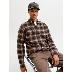 JACK & JONES Фланелена карирана мъжка риза кафява Jack & Jones | Cheren Kafyav | МЪЖЕ | L