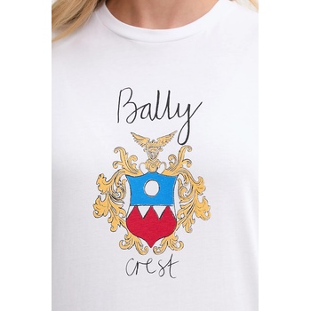 Bally Памучна тениска Bally дамска в бяло WJE087 (WJE087)