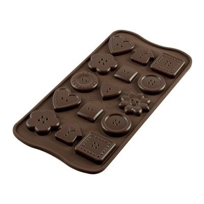 Silikomart forma na čokoládu Choco Buttons 21x10cm