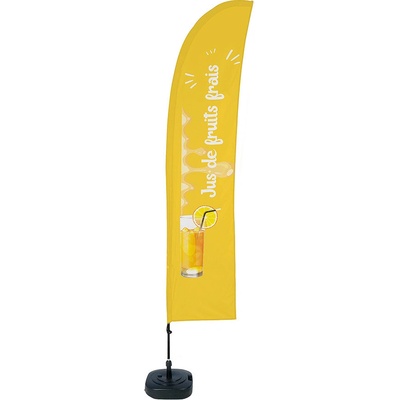 Jansen Display Beach Flag Budget Wind Complete Set Fresh Juice French, 1010 x 4305 mm