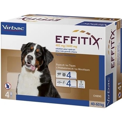 Effitix Spot-on XL 40-60 kg 402 / 3600 mg 4 x 6,6 ml