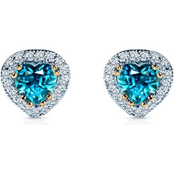 SAVICKI Обеци savicki: злато, топаз, диаманти