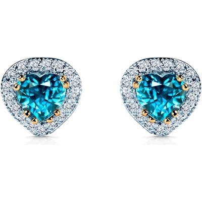 SAVICKI Обеци savicki: злато, топаз, диаманти