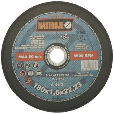 Nástroje cz Kotouč řezný 180 x 1,6 mm IM-1-180-1,6R
