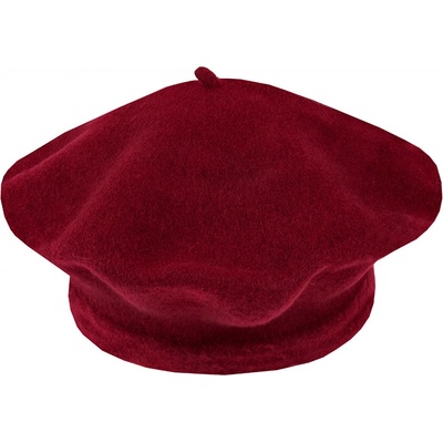 dívčí baret Tonak 100% vlna barva 12 červená tmavá