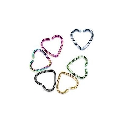 Šperky4U falešný cartilage piercing do ucha srdce FP01027-W
