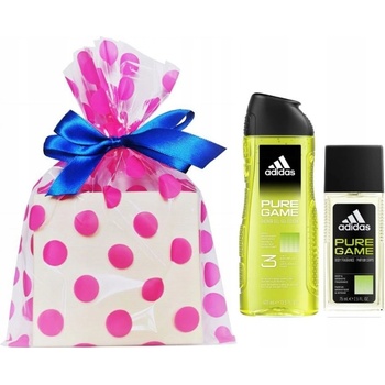 Adidas Pure Game voda po holení 100 ml + deospray 150 ml + sprchový gel 250 ml dárková sada