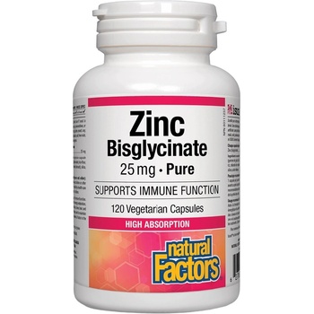 Natural Factors Zinc Bisglycinate 25 mg, 120 Capsules