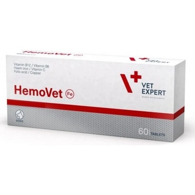 VetExpert HemoVet - ЛЕСНО УСВОИМО ЖЕЛЯЗО В ХЕМ-ФОРМА, за кучета, 60 капсули, Vet Expert - Полша