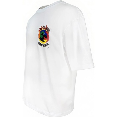 Pretty boy ugly world Детска тениска PRETTY BOY UGLY WORLD The Pretty Boy Ugly World Cotton Crew Neck Oversized Fit T-Shirt Mens - White