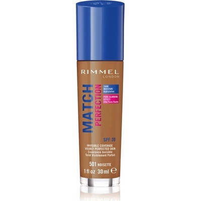 Rimmel London Match Perfection tekutý make-up se středním krytím SPF15 501 Noisette 30 ml