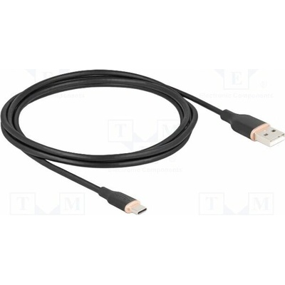 Delock 81227 USB 2.0 USB A vidlice USB C vidlice zlacený 2,5m černý
