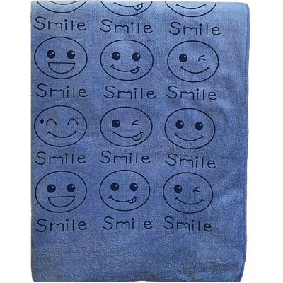 Kaptan rýchloschnúca osuška Smile 70 × 140 cm modrá