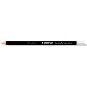 STAEDTLER Молив за маркиране, универсален, водоустойчив (глазоцветен), STAEDTLER "Lumocolor 108 20", бял 108 20-0 (108 20-0)