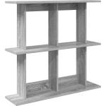 vidaXL Стенен рафт Монтиране на стена Сив Сонома 100 x 20 x 75 см (8012089)