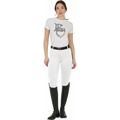 Equestro Jeggings Technical Hybrid Full Grip dámské bílá
