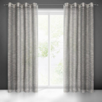 Takoy Záclona RACHEL s kresbou vodorovných nití na lesklom podklade 140 x 250 cm-HF-400925 | 140 x 250 cm
