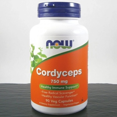 Now Foods NOW Cordyceps Húsenica čínska 750 mg x 90 rastlinných kapsúl 2 ks