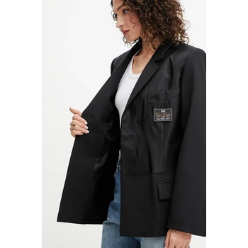 Victoria Beckham Сако с вълна Victoria Beckham в черно с едно копче с изчистен дизайн 1225WJK006168B (1225WJK006168B)