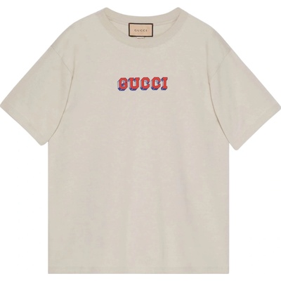 Gucci 3D Logo Ivory tričko Béžová