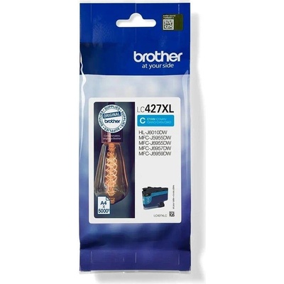 Brother Оригинален патрон Brother LC427XLC, 5000 страници/5%, Cyan (3015100628)
