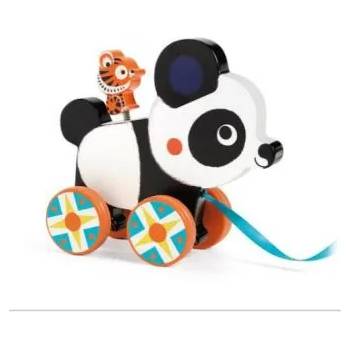 Image 1 of DJECO - Дървена играчка за дърпане - Пандата Били (DJ06249)