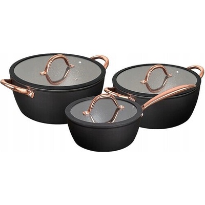 Sada hrnců MG Home Rose Gold hliníkové 6 ks.
