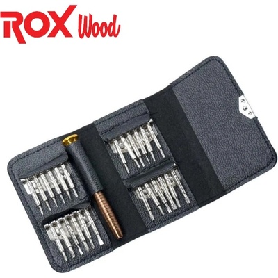 ROX Wood Комплект фина отвертка с битове в калъф - 25 части / rox 153rox0069 / (rox 153rox0069)
