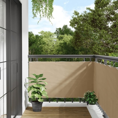 vidaXL Balkónová zástěna béžová 75 x 300 cm oxfordská látka