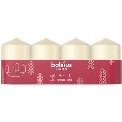 Bolsius Pillar Advent 60x40 mm 4 ks