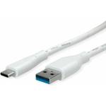 Roline Кабел Roline 11.99. 9036, USB A(м) към USB C(м), 3m, бял (11.99.9036)
