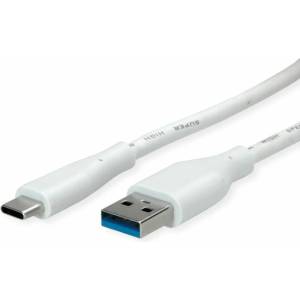 Roline Кабел Roline 11.99. 9036, USB A(м) към USB C(м), 3m, бял (11.99.9036)