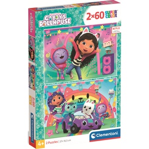 Clementoni Детски пъзел Clementoni от 2 x 60 части - Gabby's Dollhouse (24819) - ozone